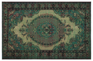 Naturel Over Dyed Vintage Rug 5'10'' x 9'1'' ft 178 x 278 cm