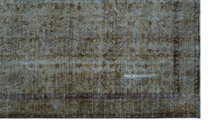 Brown Over Dyed Vintage Rug 5'1'' x 8'9'' ft 156 x 266 cm