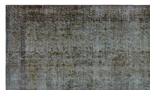 Brown Over Dyed Vintage Rug 5'1'' x 8'9'' ft 156 x 266 cm