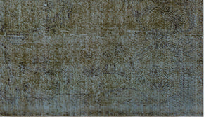 Brown Over Dyed Vintage Rug 5'2'' x 8'12'' ft 158 x 274 cm
