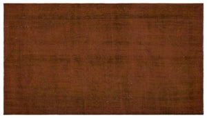 Brown Over Dyed Vintage Rug 5'10'' x 9'11'' ft 179 x 303 cm
