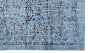 Blue Over Dyed Vintage Rug 5'1'' x 8'6'' ft 155 x 260 cm