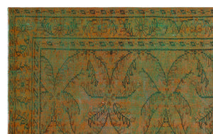 Green Over Dyed Vintage Rug 5'5'' x 8'6'' ft 166 x 258 cm
