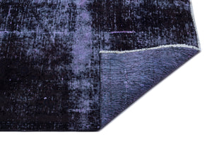 Blue Over Dyed Vintage Rug 4'6'' x 8'1'' ft 137 x 246 cm