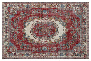 Naturel Over Dyed Vintage Rug 5'10'' x 8'11'' ft 179 x 272 cm