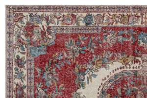 Naturel Over Dyed Vintage Rug 5'10'' x 8'11'' ft 179 x 272 cm