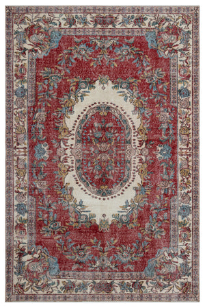 Naturel Over Dyed Vintage Rug 5'10'' x 8'11'' ft 179 x 272 cm