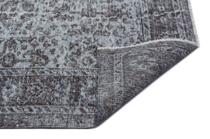 Gray Over Dyed Vintage Rug 6'2'' x 9'3'' ft 189 x 281 cm