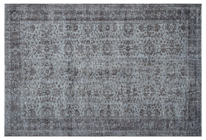 Gray Over Dyed Vintage Rug 6'2'' x 9'3'' ft 189 x 281 cm