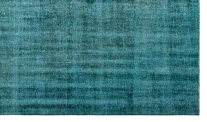 Turquoise Over Dyed Vintage Rug 6'4'' x 10'6'' ft 192 x 320 cm