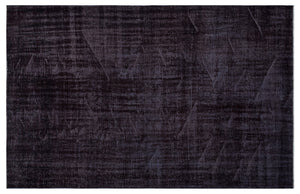 Black Over Dyed Vintage Rug 5'8'' x 8'12'' ft 173 x 274 cm