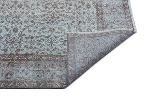 Blue Over Dyed Vintage Rug 5'0'' x 8'3'' ft 153 x 251 cm