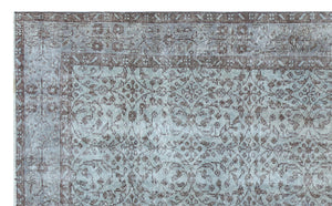 Blue Over Dyed Vintage Rug 5'0'' x 8'3'' ft 153 x 251 cm