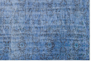 Blue Over Dyed Vintage Rug 7'3'' x 10'4'' ft 221 x 315 cm