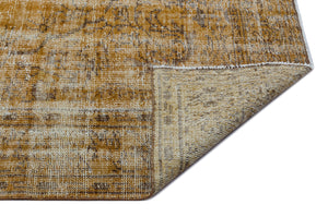 Brown Over Dyed Vintage Rug 6'2'' x 9'0'' ft 187 x 275 cm