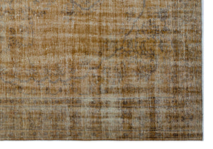 Brown Over Dyed Vintage Rug 6'2'' x 9'0'' ft 187 x 275 cm