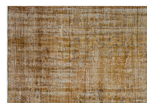 Brown Over Dyed Vintage Rug 6'2'' x 9'0'' ft 187 x 275 cm