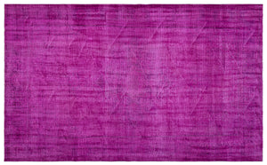 Fuchsia Over Dyed Vintage Rug 6'2'' x 9'11'' ft 189 x 303 cm