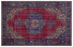 Naturel Over Dyed Vintage Rug 6'1'' x 9'5'' ft 186 x 286 cm