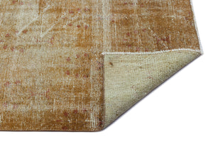 Brown Over Dyed Vintage Rug 5'11'' x 9'1'' ft 181 x 277 cm