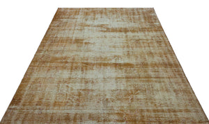 Brown Over Dyed Vintage Rug 5'11'' x 9'1'' ft 181 x 277 cm