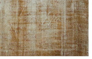 Brown Over Dyed Vintage Rug 5'11'' x 9'1'' ft 181 x 277 cm