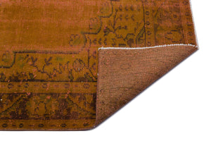 Brown Over Dyed Vintage Rug 6'0'' x 9'10'' ft 184 x 300 cm