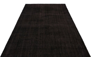 Black Over Dyed Vintage Rug 5'9'' x 9'0'' ft 176 x 275 cm