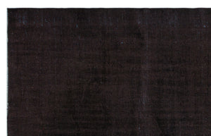 Black Over Dyed Vintage Rug 5'9'' x 9'0'' ft 176 x 275 cm