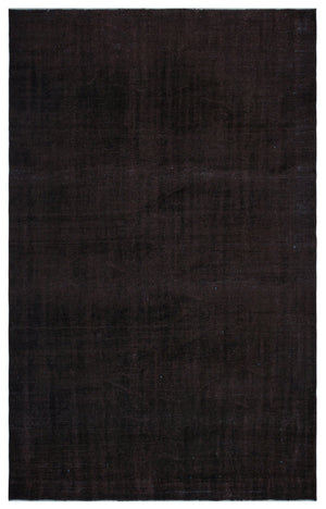 Black Over Dyed Vintage Rug 5'9'' x 9'0'' ft 176 x 275 cm