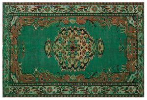 Naturel Over Dyed Vintage Rug 5'7'' x 8'3'' ft 171 x 252 cm