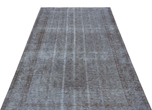 Blue Over Dyed Vintage Rug 5'1'' x 8'10'' ft 154 x 270 cm