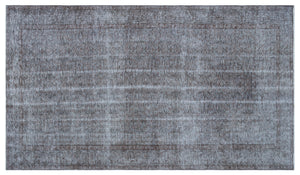 Blue Over Dyed Vintage Rug 5'1'' x 8'10'' ft 154 x 270 cm