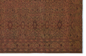 Brown Over Dyed Vintage Rug 5'9'' x 8'9'' ft 174 x 267 cm