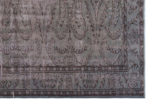 Gray Over Dyed Vintage Rug 6'3'' x 9'1'' ft 190 x 277 cm