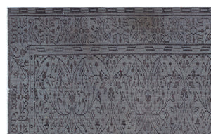 Gray Over Dyed Vintage Rug 5'3'' x 8'2'' ft 161 x 248 cm