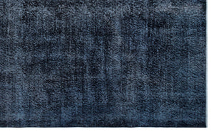 Black Over Dyed Vintage Rug 5'10'' x 9'5'' ft 179 x 287 cm