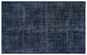 Black Over Dyed Vintage Rug 5'10'' x 9'5'' ft 179 x 287 cm
