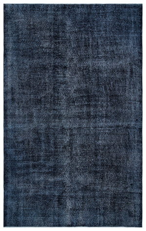 Black Over Dyed Vintage Rug 5'10'' x 9'5'' ft 179 x 287 cm