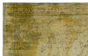 Yellow Over Dyed Vintage Rug 6'1'' x 9'8'' ft 185 x 294 cm