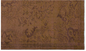 Traditional Design Brown Over Dyed Vintage Rug 5'3'' x 8'11'' ft 160 x 271 cm