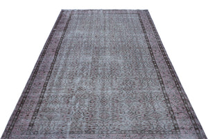 Gray Over Dyed Vintage Rug 5'10'' x 10'0'' ft 179 x 306 cm