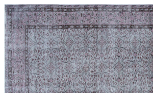 Gray Over Dyed Vintage Rug 5'10'' x 10'0'' ft 179 x 306 cm