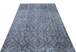 Blue Over Dyed Vintage Rug 5'1'' x 8'6'' ft 156 x 258 cm