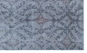 Blue Over Dyed Vintage Rug 5'1'' x 8'6'' ft 156 x 258 cm