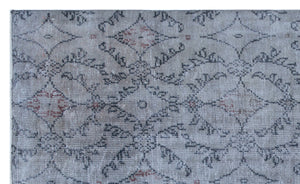 Blue Over Dyed Vintage Rug 5'1'' x 8'6'' ft 156 x 258 cm