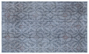 Blue Over Dyed Vintage Rug 5'1'' x 8'6'' ft 156 x 258 cm