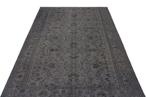 Gray Over Dyed Vintage Rug 5'2'' x 8'0'' ft 157 x 244 cm