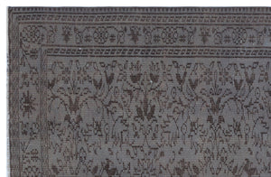 Gray Over Dyed Vintage Rug 5'2'' x 8'0'' ft 157 x 244 cm