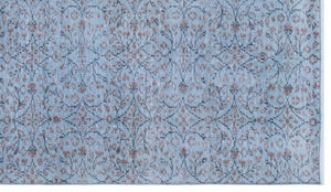 Blue Over Dyed Vintage Rug 5'1'' x 8'11'' ft 154 x 272 cm